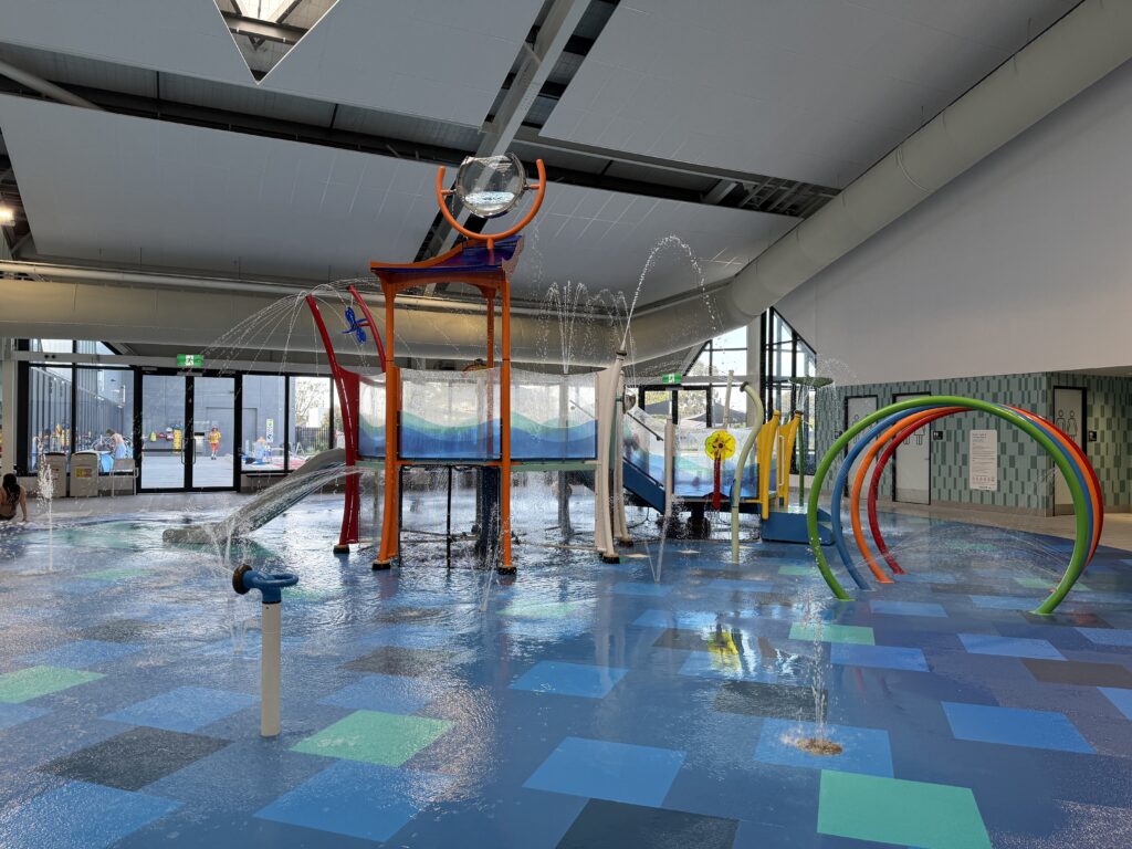 AquaPlay is a zero-depth pool with play features available to wheelchair users