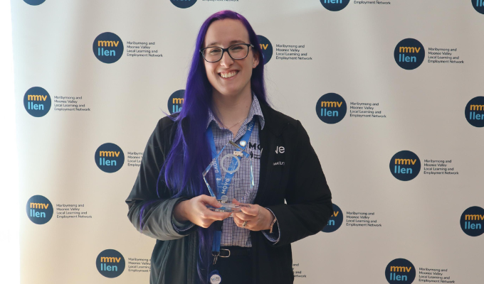 Jaye Hansford with Sue Fowler Award