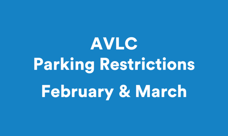 AVLC Parking Restrictions – February & March